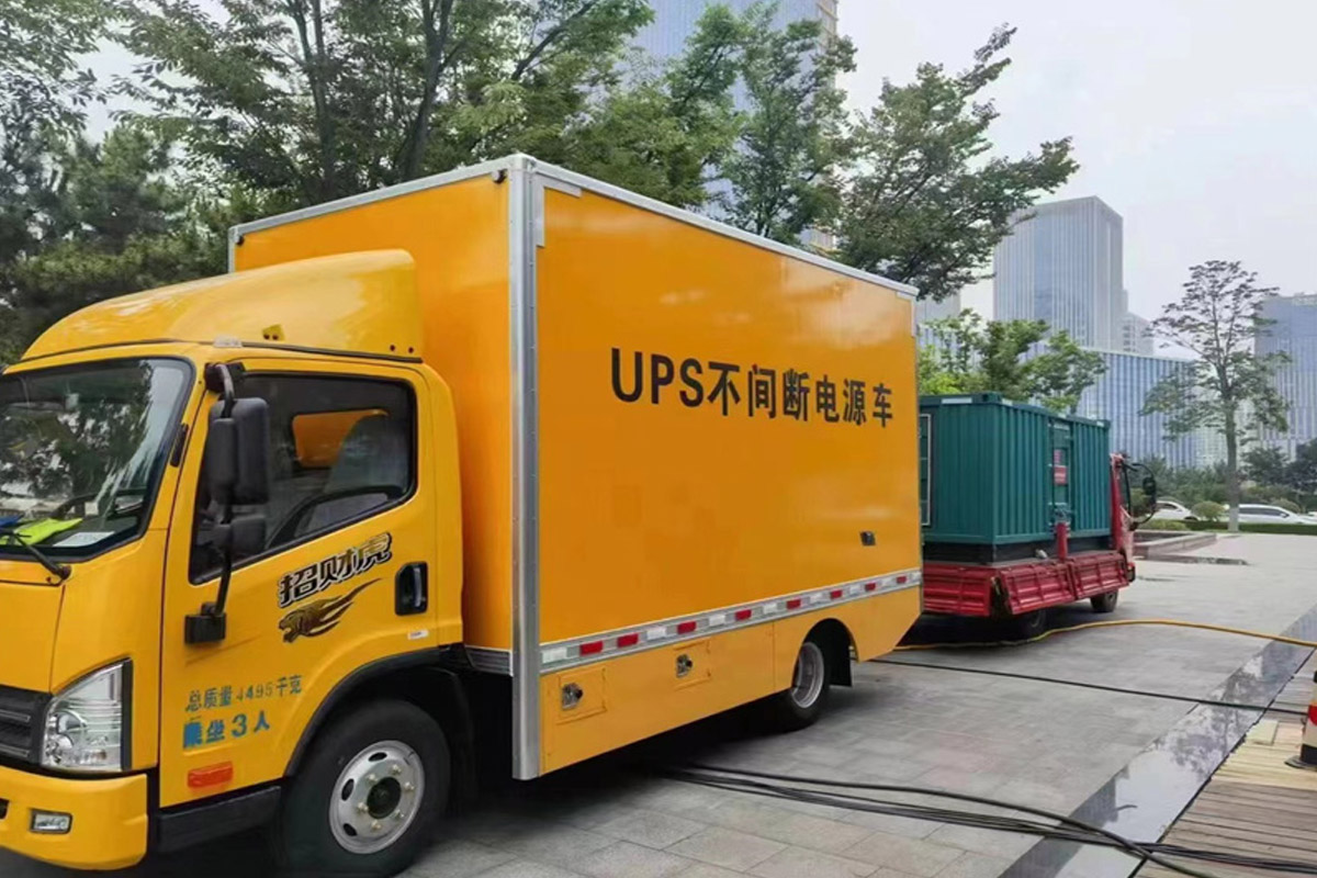 卧龙发电机租赁施工现场